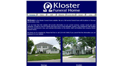 Desktop Screenshot of klosterfuneralhome.com