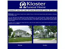 Tablet Screenshot of klosterfuneralhome.com